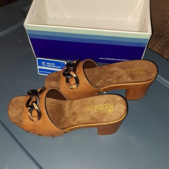 White Mountain Comfort Sole Jem Footbeds Dress Shoe Clogs Size 8M - Picture 9 of 13